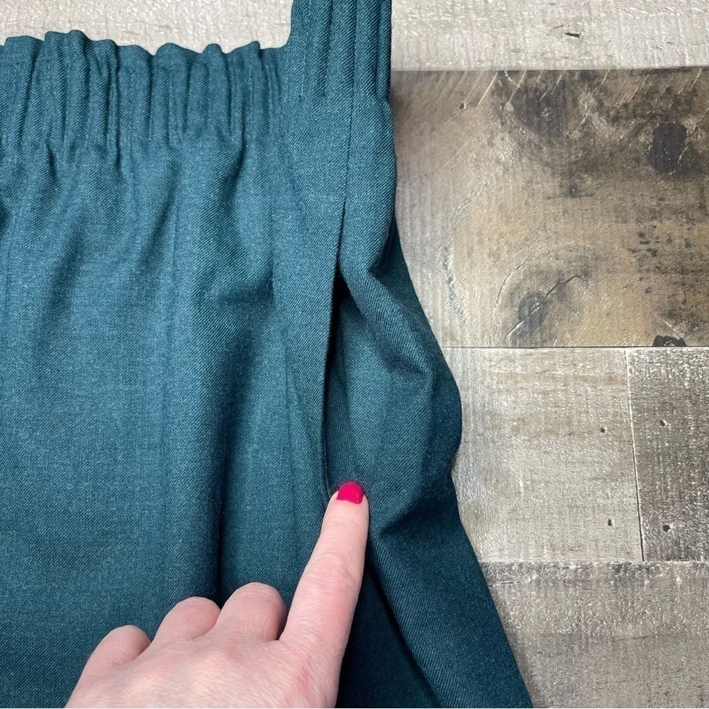 J Crew Green Wool Mini Skirt size 6